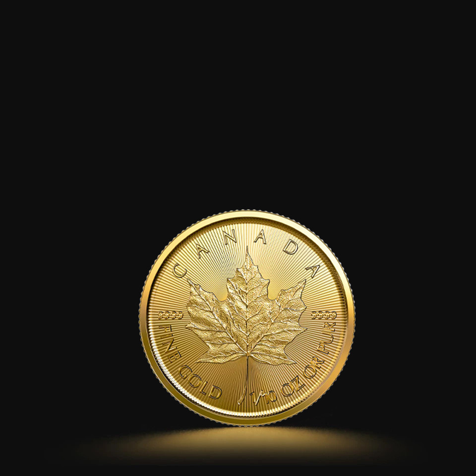 1/10 oz Canadian Maple Leaf gold coin (various years) | Tavex