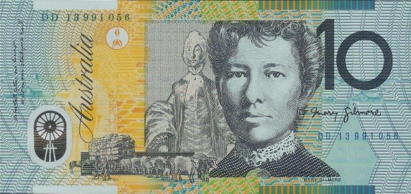 AUD 10 bagsiden