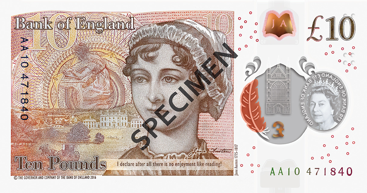 Bagsiden af ​​Queen Elizabeth II-sedlen