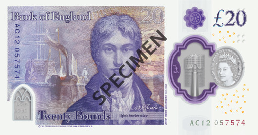 Bagsiden af ​​Queen Elizabeth II-sedlen