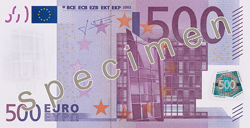 500 eur front