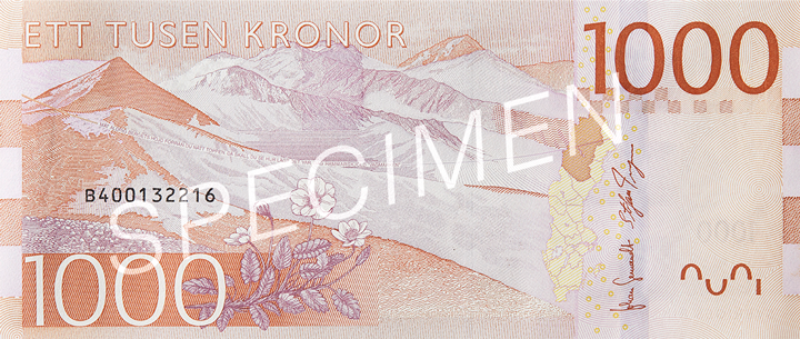SEK 1000 bagsiden