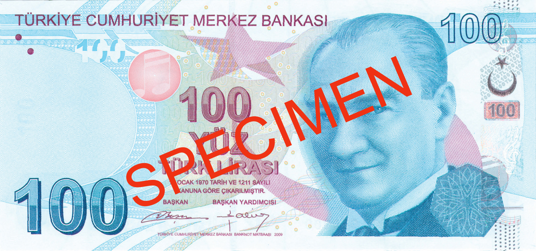 100 TRY forsiden