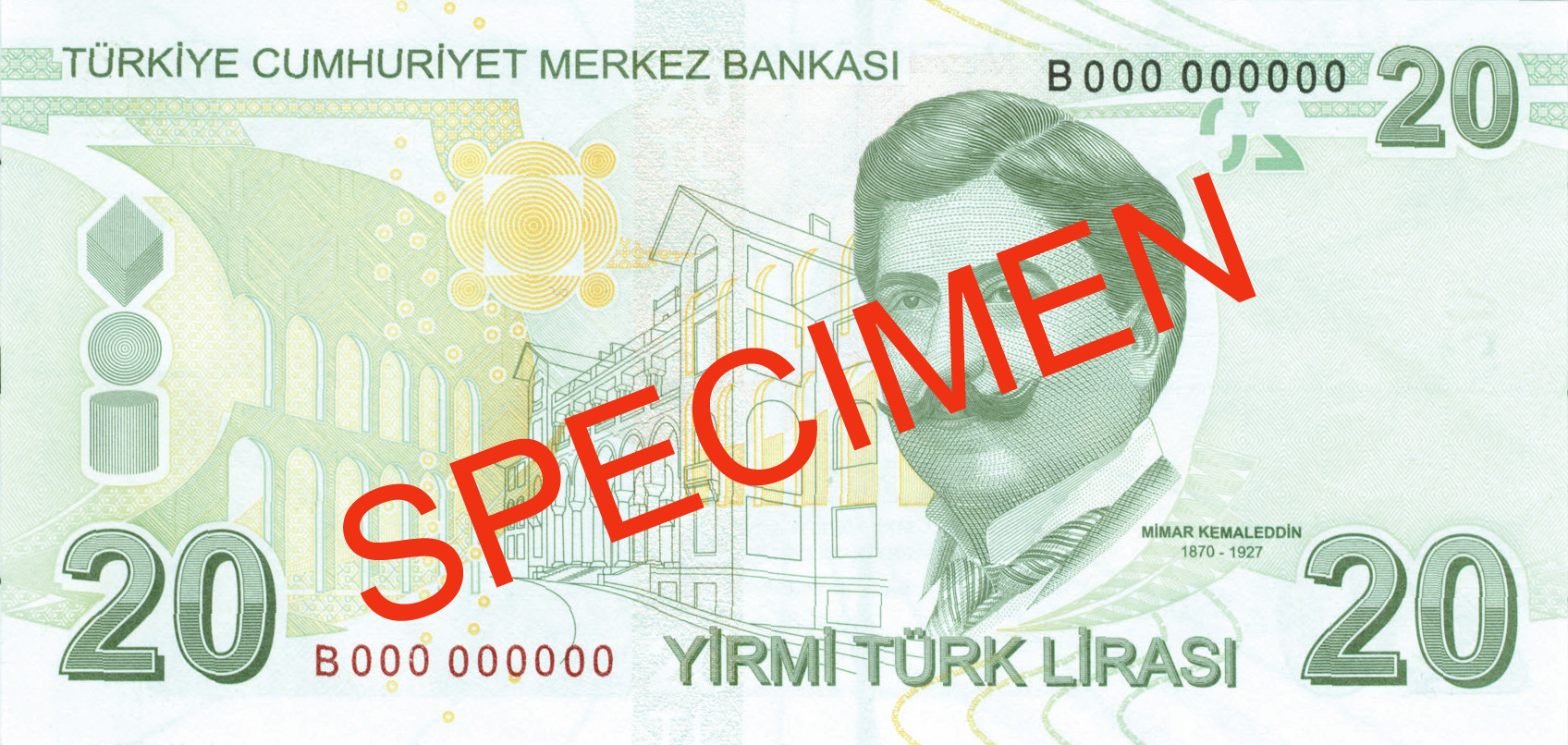 20 TRY bagsiden